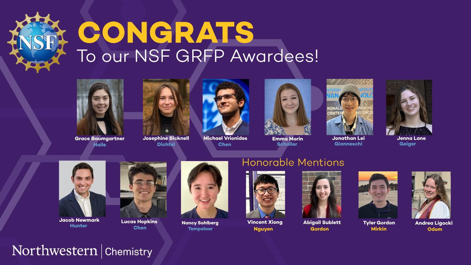 Northwestern Chemistry NSF GRF